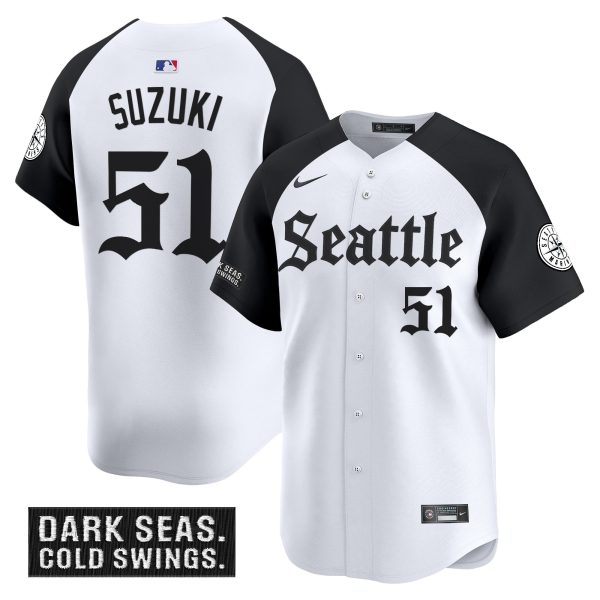 Men's Seattle Mariners 'Deep Sea Gothic Edition' Vapor Premier Limited Jersey - All Stitched - Image 20