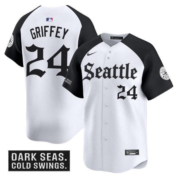 Men's Seattle Mariners 'Deep Sea Gothic Edition' Vapor Premier Limited Jersey - All Stitched - Image 25