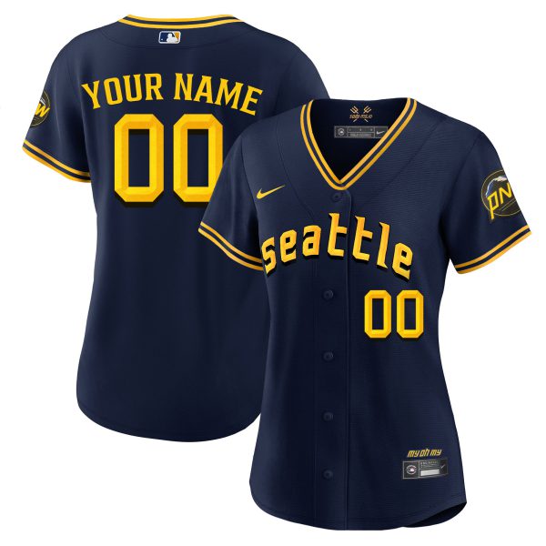 Seattle Mariners 2023 City Connect Fan Made Edition Custom Jersey - All Stitched - Image 6