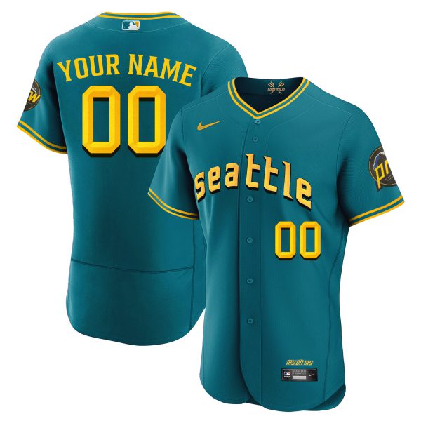 Seattle Mariners 2023 City Connect Fan Made Edition Custom Jersey - All Stitched - Image 8