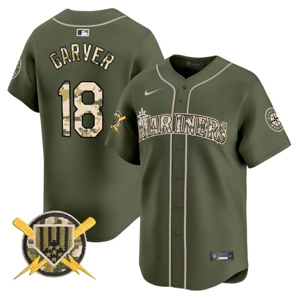 Men's Seattle Mariners Armed Forces Day Vapor Premier Limited Jersey - All Stitched - Image 6