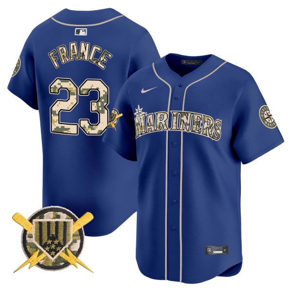 Men's Seattle Mariners Armed Forces Day Vapor Premier Limited Jersey - All Stitched - Image 25