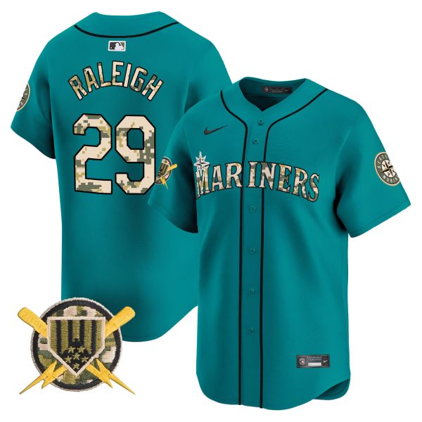 Men's Seattle Mariners Armed Forces Day Vapor Premier Limited Jersey - All Stitched - Image 30