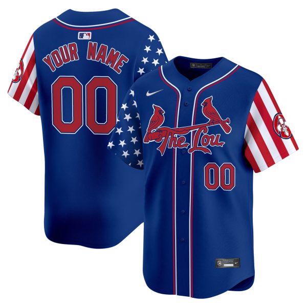 St. Louis Cardinals 2024 Independence Day Vapor Premier Limited Custom Jersey - All Stitched - Image 3