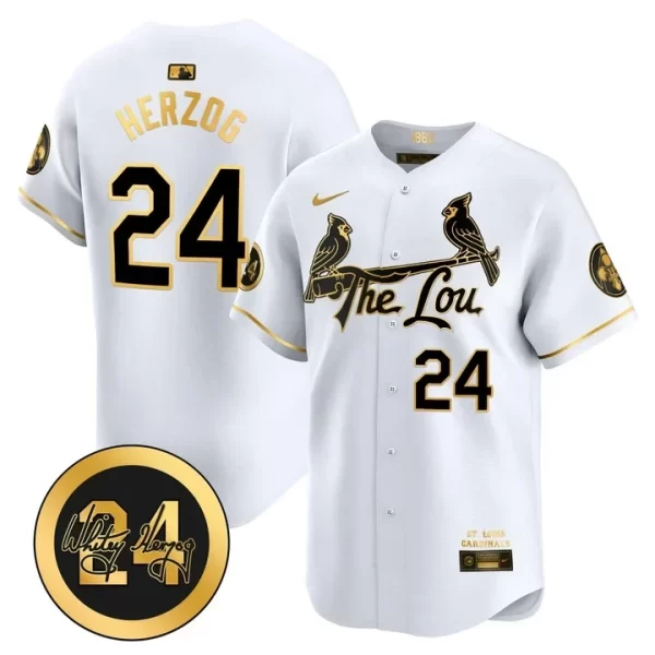 Whitey Herzog St. Louis Cardinals 2024 City Connect Whitey Herzog Patch Jersey - All Stitched