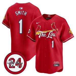 Ozzie Smith The Lou Cardinals 2024 City Connect Red Jersey - All Stitched