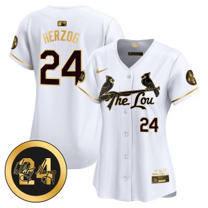 Women's St. Louis Cardinals 2024 City Connect Whitey Herzog Patch Vapor Premier Limited Jersey - All Stitched
