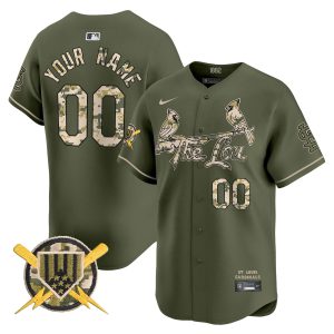 St. Louis Cardinals Armed Forces Day Vapor Premier Limited Custom Jersey - All Stitched