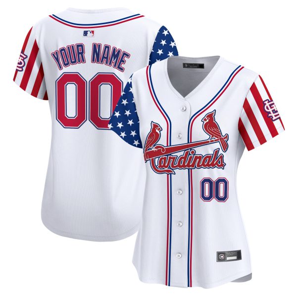 St. Louis Cardinals 2025 Independence Day Vapor Premier Limited Custom Jersey V2 - All Stitched - Image 4
