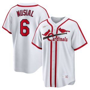 Stan Musial St. Louis Cardinals White Home Cooperstown Vapor Limited Jersey - All Stitched