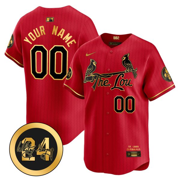 St. Louis Cardinals 2024 City Connect Whitey Herzog Patch Vapor Premier Limited Custom Jersey - All Stitched - Image 3