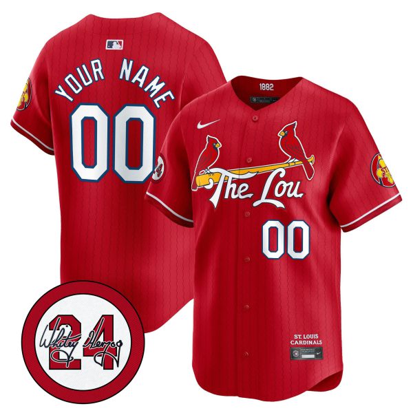St. Louis Cardinals 2024 City Connect Whitey Herzog Patch Vapor Premier Limited Custom Jersey - All Stitched - Image 4