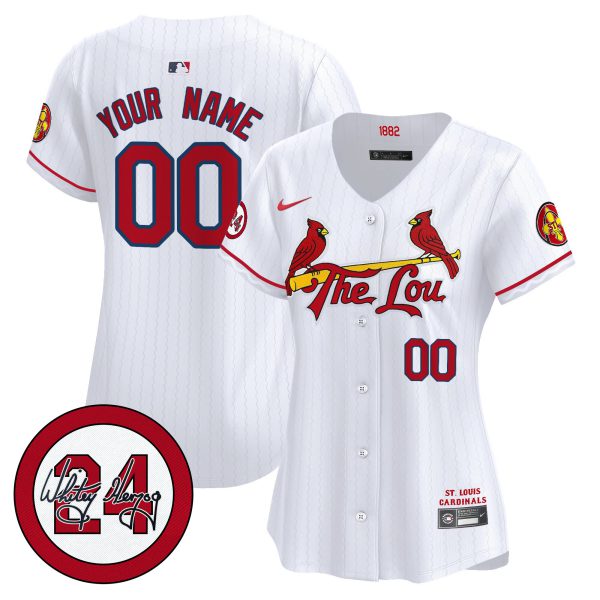 St. Louis Cardinals 2024 City Connect Whitey Herzog Patch Vapor Premier Limited Custom Jersey - All Stitched - Image 9