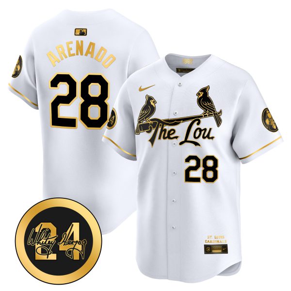 Men's St. Louis Cardinals 2024 City Connect Whitey Herzog Patch Vapor Premier Limited Jersey - All Stitched - Image 4