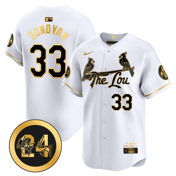 Men's St. Louis Cardinals 2024 City Connect Whitey Herzog Patch Vapor Premier Limited Jersey - All Stitched - Image 5
