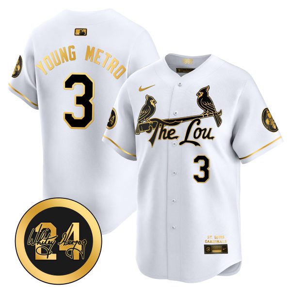 Men's St. Louis Cardinals 2024 City Connect Whitey Herzog Patch Vapor Premier Limited Jersey - All Stitched - Image 7