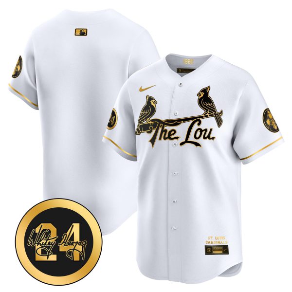 Men's St. Louis Cardinals 2024 City Connect Whitey Herzog Patch Vapor Premier Limited Jersey - All Stitched - Image 9