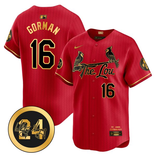 Men's St. Louis Cardinals 2024 City Connect Whitey Herzog Patch Vapor Premier Limited Jersey - All Stitched - Image 21