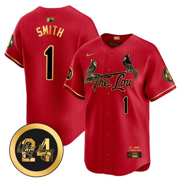 Men's St. Louis Cardinals 2024 City Connect Whitey Herzog Patch Vapor Premier Limited Jersey - All Stitched - Image 26