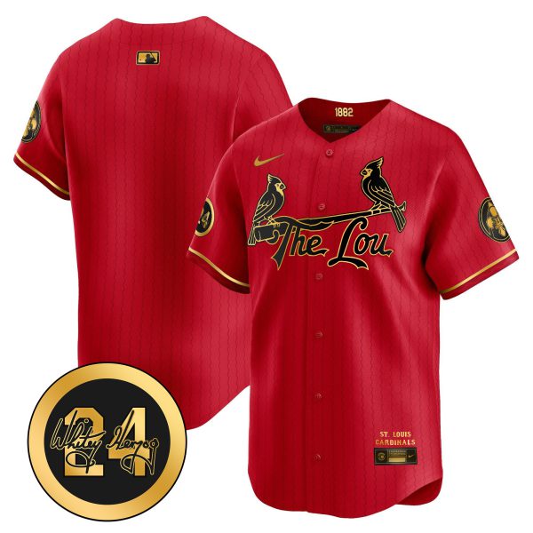 Men's St. Louis Cardinals 2024 City Connect Whitey Herzog Patch Vapor Premier Limited Jersey - All Stitched - Image 27