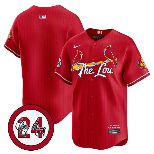 Men's St. Louis Cardinals 2024 City Connect Whitey Herzog Patch Vapor Premier Limited Jersey - All Stitched - Image 36