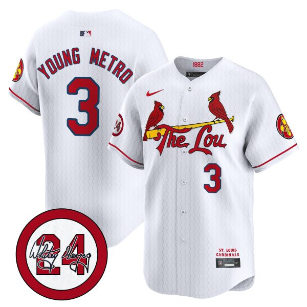 Men's St. Louis Cardinals 2024 City Connect Whitey Herzog Patch Vapor Premier Limited Jersey - All Stitched - Image 43