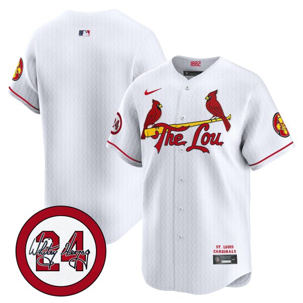 Men's St. Louis Cardinals 2024 City Connect Whitey Herzog Patch Vapor Premier Limited Jersey - All Stitched - Image 45
