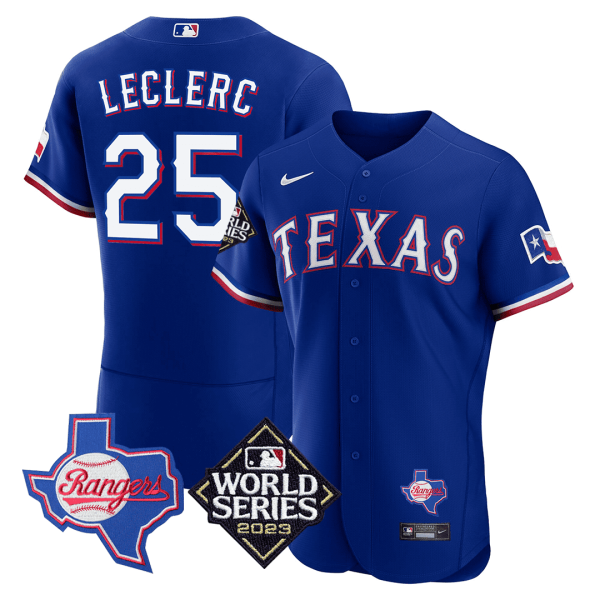 Men's Texas Rangers Texas State & 2023 World Series Patch Jersey - All Stitched - Image 5