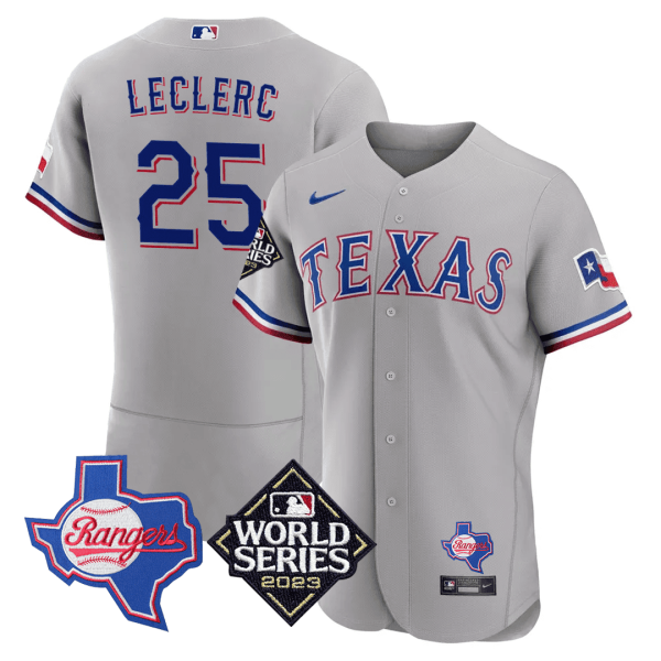 Men's Texas Rangers Texas State & 2023 World Series Patch Jersey - All Stitched - Image 11