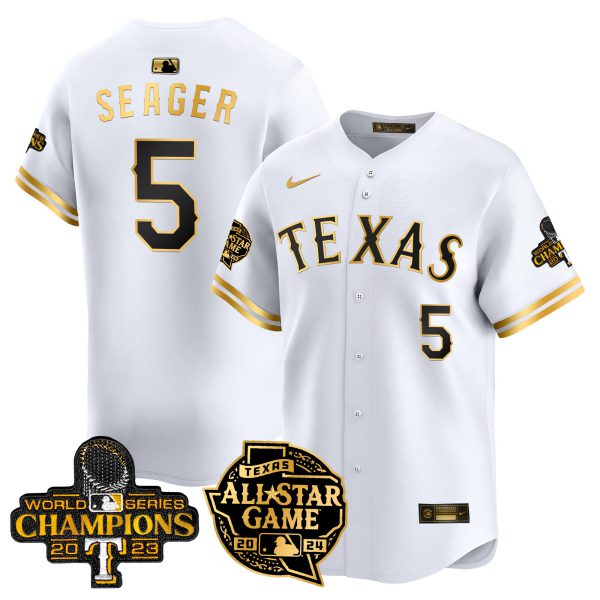 Men's Texas Rangers 2024 All Star Game Patch Vapor Premier Limited Jersey - All Stitched - Image 19