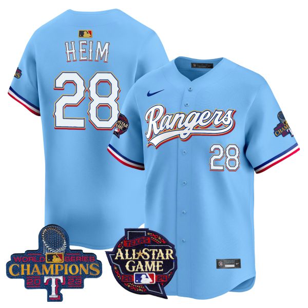 Men's Texas Rangers 2024 All Star Game Patch Vapor Premier Limited Jersey - All Stitched - Image 34