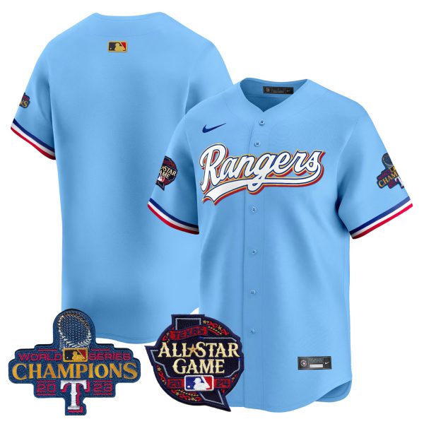 Men's Texas Rangers 2024 All Star Game Patch Vapor Premier Limited Jersey - All Stitched - Image 36