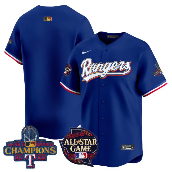 Men's Texas Rangers 2024 All Star Game Patch Vapor Premier Limited Jersey - All Stitched - Image 45