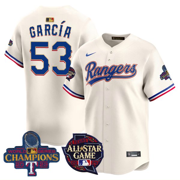 Men's Texas Rangers 2024 All Star Game Patch Vapor Premier Limited Jersey - All Stitched - Image 49
