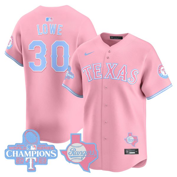 Unisex Texas Rangers Bubblegum Pink Vapor Premier Limited Jersey - All Stitched - Image 3