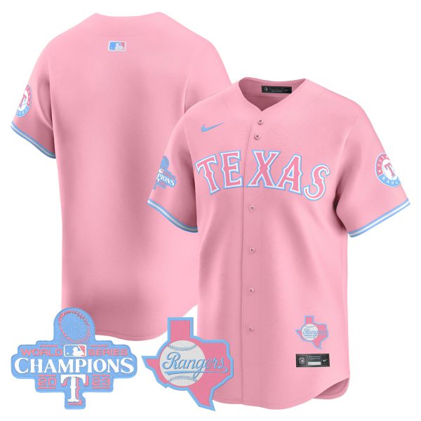 Unisex Texas Rangers Bubblegum Pink Vapor Premier Limited Jersey - All Stitched - Image 9