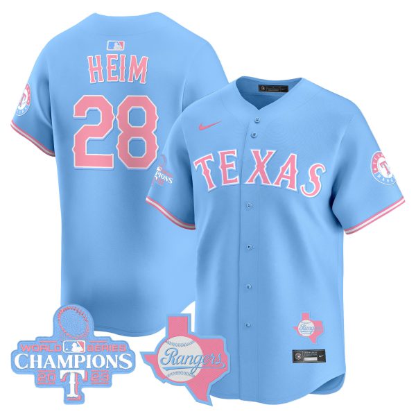 Unisex Texas Rangers Bubblegum Pink Vapor Premier Limited Jersey - All Stitched - Image 16