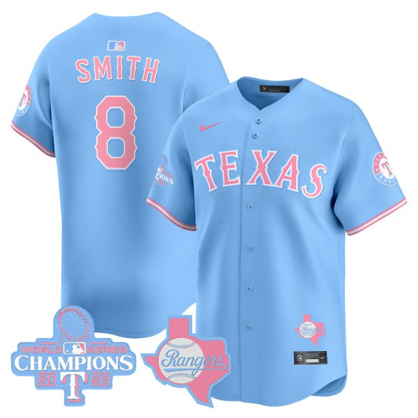 Unisex Texas Rangers Bubblegum Pink Vapor Premier Limited Jersey - All Stitched - Image 17