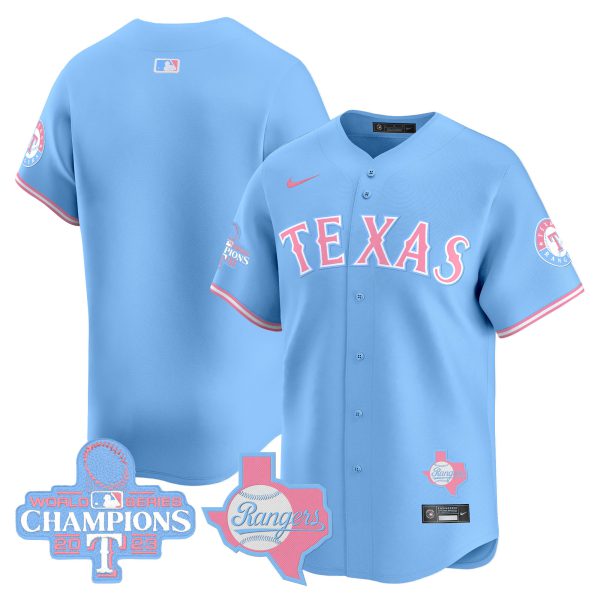 Unisex Texas Rangers Bubblegum Pink Vapor Premier Limited Jersey - All Stitched - Image 18