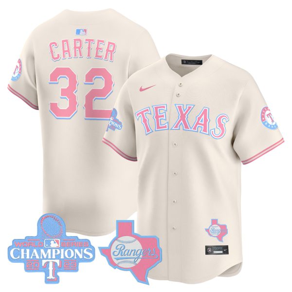 Unisex Texas Rangers Bubblegum Pink Vapor Premier Limited Jersey - All Stitched - Image 24