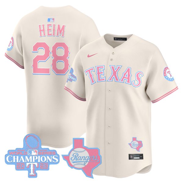 Unisex Texas Rangers Bubblegum Pink Vapor Premier Limited Jersey - All Stitched - Image 25