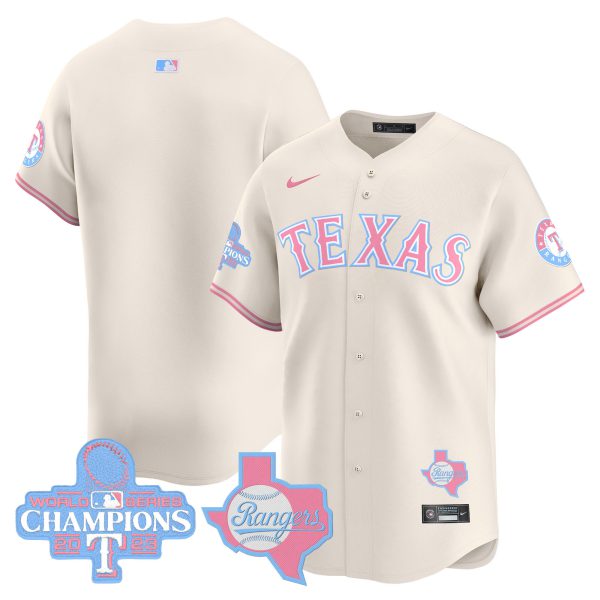 Unisex Texas Rangers Bubblegum Pink Vapor Premier Limited Jersey - All Stitched - Image 27