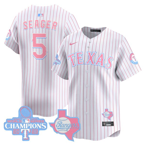 Unisex Texas Rangers Bubblegum Pink Vapor Premier Limited Jersey - All Stitched - Image 28