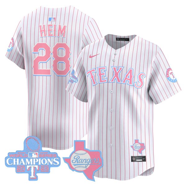 Unisex Texas Rangers Bubblegum Pink Vapor Premier Limited Jersey - All Stitched - Image 34