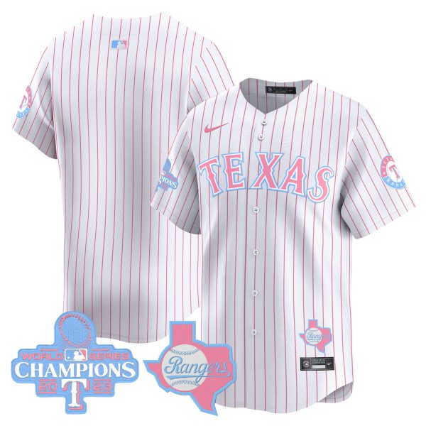 Unisex Texas Rangers Bubblegum Pink Vapor Premier Limited Jersey - All Stitched - Image 36