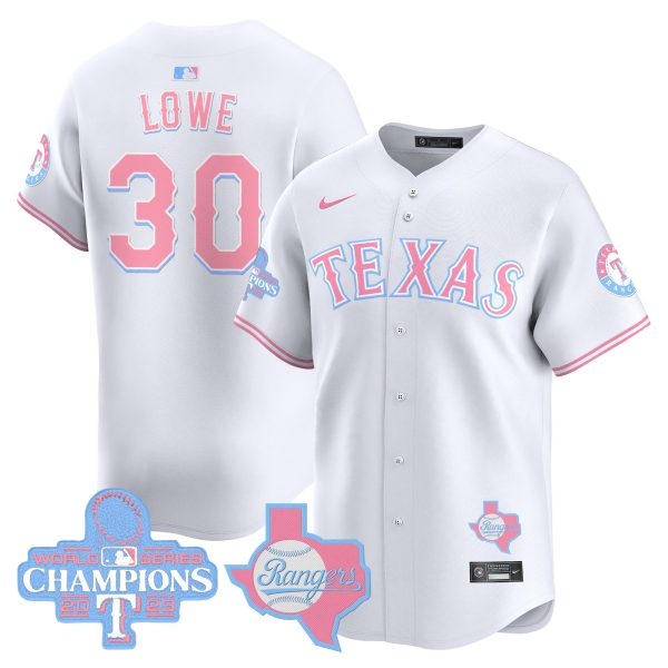 Unisex Texas Rangers Bubblegum Pink Vapor Premier Limited Jersey - All Stitched - Image 39