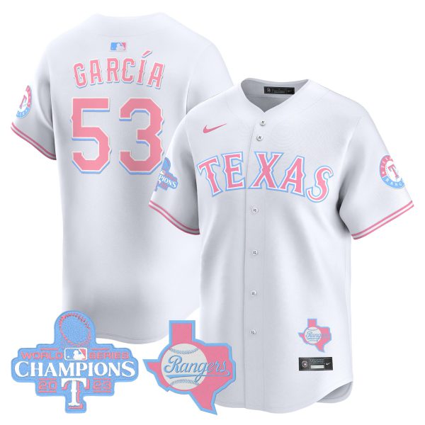 Unisex Texas Rangers Bubblegum Pink Vapor Premier Limited Jersey - All Stitched - Image 40