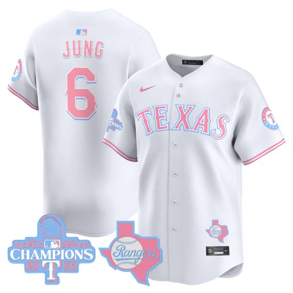 Unisex Texas Rangers Bubblegum Pink Vapor Premier Limited Jersey - All Stitched - Image 41