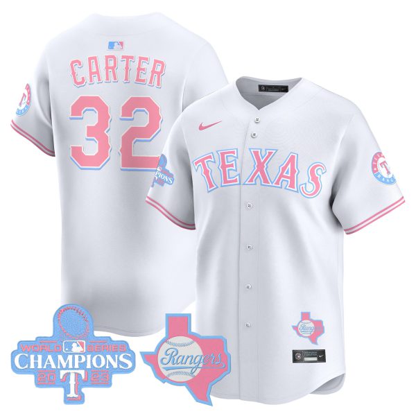 Unisex Texas Rangers Bubblegum Pink Vapor Premier Limited Jersey - All Stitched - Image 42