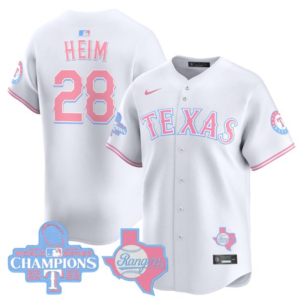 Unisex Texas Rangers Bubblegum Pink Vapor Premier Limited Jersey - All Stitched - Image 43